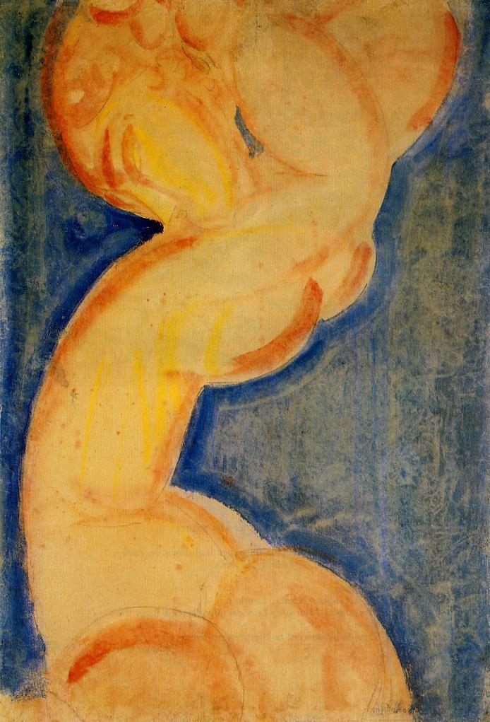 Caryatid II - Amedeo Modigliani Paintings